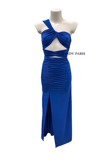Großhändler Sandy Paris - Asymmetrisches langes Kleid mit Schlitz