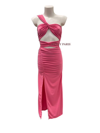Großhändler Sandy Paris - Asymmetrisches langes Kleid mit Schlitz