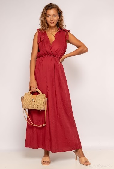 Wholesaler Sandy Paris - Maxi wrap dress in lyocell/tencel