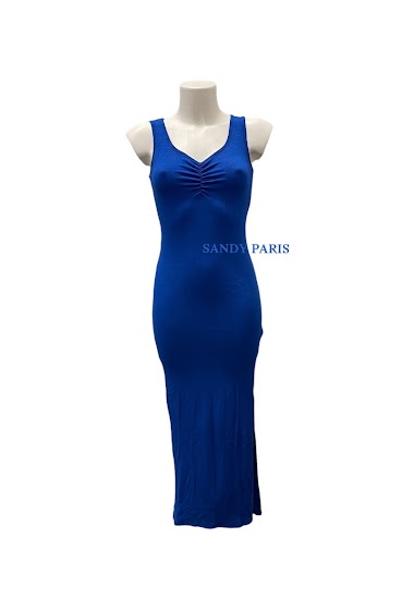 Großhändler Sandy Paris - Ribbed long slit dress