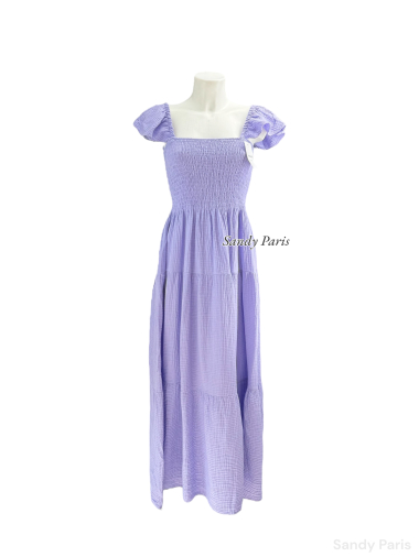 Großhändler Sandy Paris - Langes Kleid aus Baumwollgaze