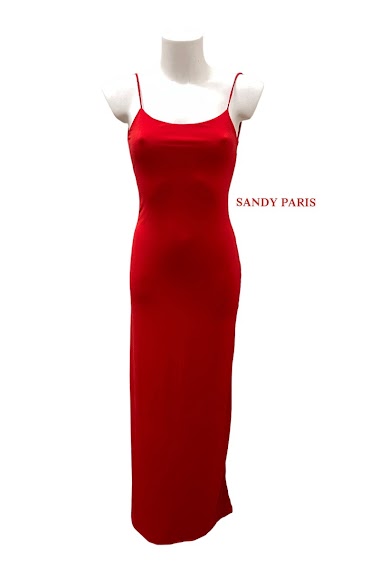 Mayorista Sandy Paris - Vestido largo ajustado con tirantes finos