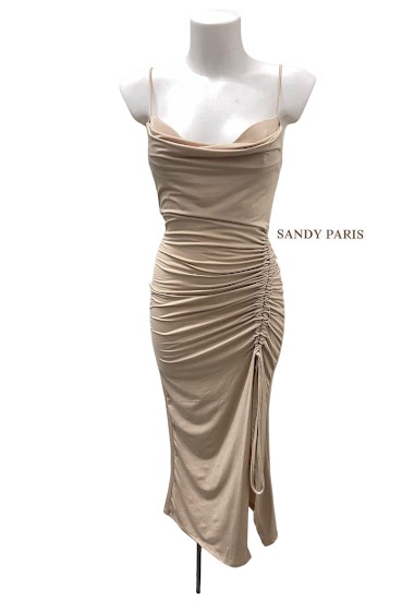 Mayorista Sandy Paris - Vestido largo ajustado con tirantes finos
