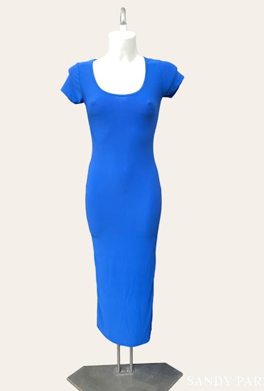 Wholesaler Sandy Paris - Midi dress with rounded neck