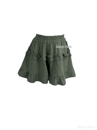 Wholesaler Sandy Paris - Ruffled cotton gauze shorts