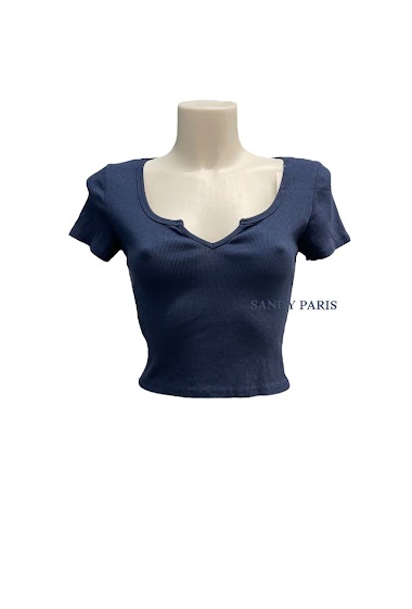 Grossiste Sandy Paris - T-shirt côtelé