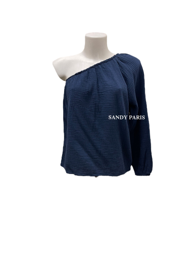 Grossiste Sandy Paris - Top asymétrique en coton gaze