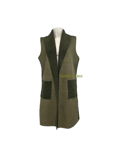 Wholesaler Sandy Paris - Shearling effect sleeveless jacket