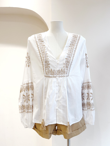 Wholesaler SARAH JOHN - Embroidered bohemian blouse