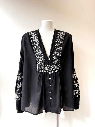 Wholesaler SARAH JOHN - Embroidered bohemian blouse