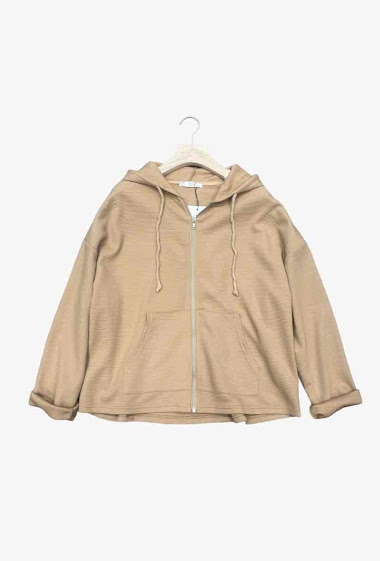 Zipped hoodie with pocket