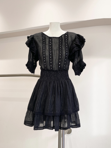 Großhändler SARAH JOHN - Kleid aus Lurex-Baumwolle