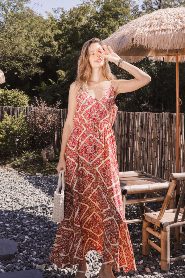 Großhändler SARAH JOHN - Langes Kleid mit verstellbarem Träger