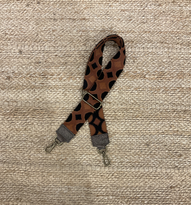 Grossiste CINNAMON - Bandouliere acrylique  rond marron