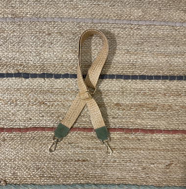 Wholesaler CINNAMON - Khaki straw shoulder strap