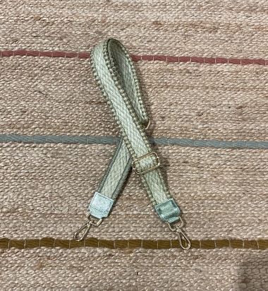 Wholesaler CINNAMON - Braided shoulder strap in water green straw