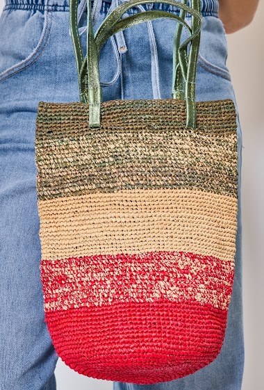 Wholesaler CINNAMON - Raffia bag hand made