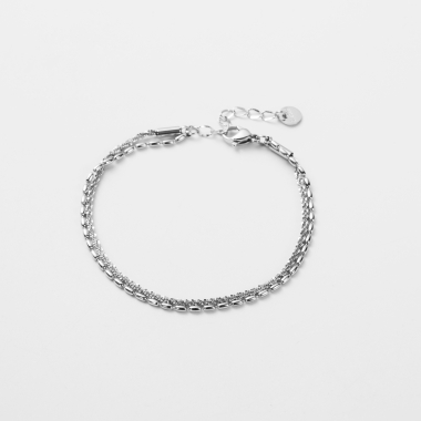 Wholesaler Satine - Thin double chain bracelet