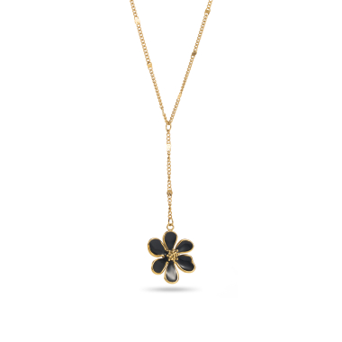 Wholesaler Satine - Flower Y Long Necklace with Colorful Petals
