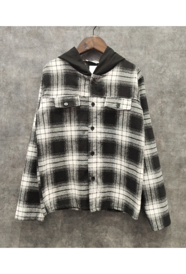 Wholesaler Squared & Cubed - Hooded plaid shirt