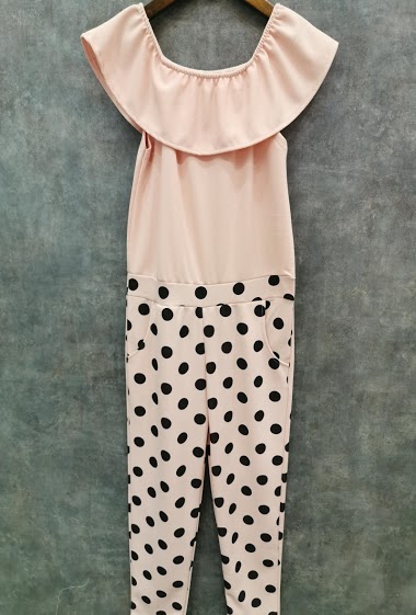 Printed jumpsuit with dots
