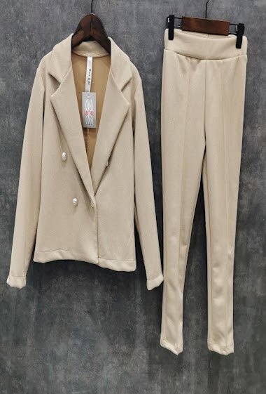 Wholesaler Squared & Cubed - Set of blazer and legging in suede