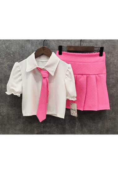 Wholesaler Squared & Cubed - Shirt + tie + pleated skirt set