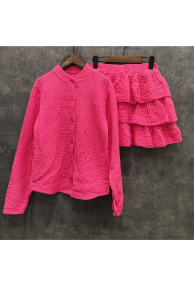 Wholesaler Squared & Cubed - Set of shirt + skirt in gauze cotton