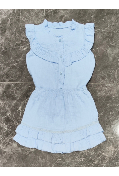 Wholesaler Squared & Cubed - Cotton gauze blouse + ruffled skirt set