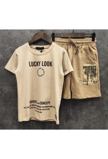 Wholesaler Squared & Cubed - Boy's t-shirt + cotton shorts set