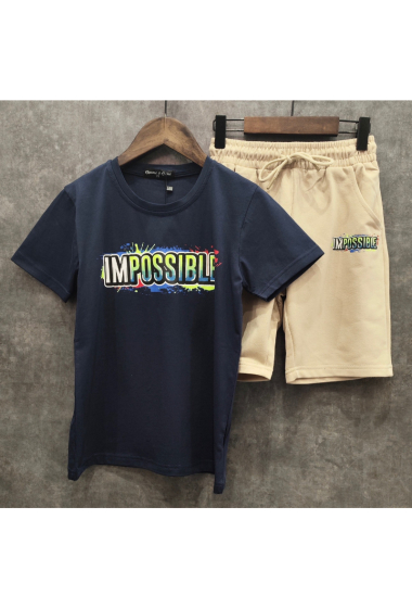 Wholesaler Squared & Cubed - Boy's t-shirt + cotton shorts set