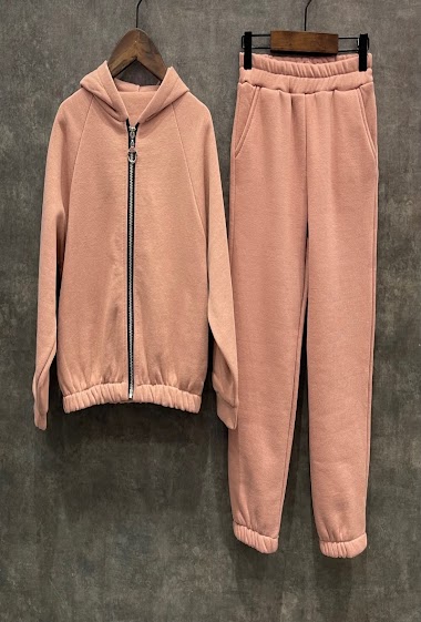 Wholesaler Squared & Cubed - Fleece jogging set with a zipper jacket