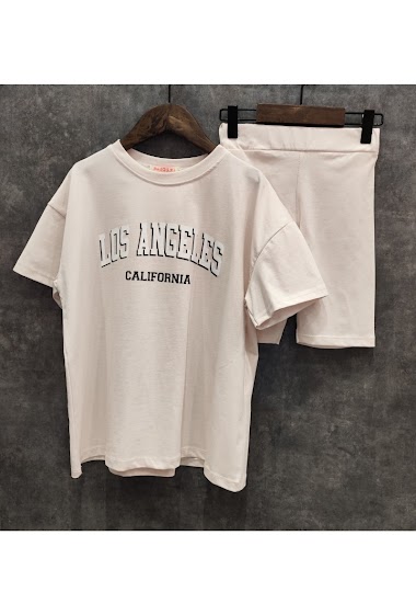 Wholesaler Squared & Cubed - Set of oversize tshirt + cycling short LOS ANGELES