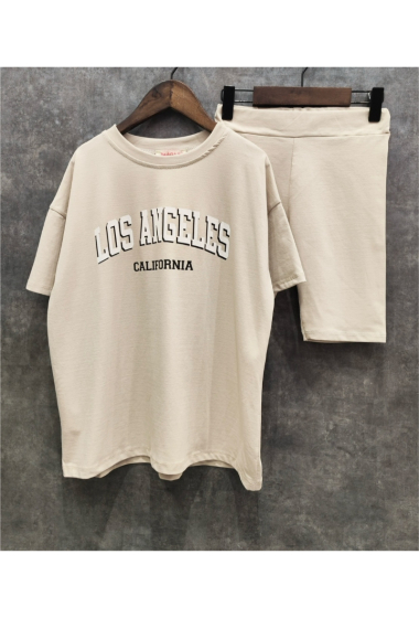 Wholesaler Squared & Cubed - LOS ANGELES oversized t-shirt + cycling set