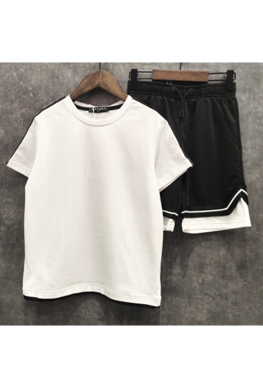 Großhändler Squared & Cubed - T-Shirt + Shorts-Set für Jungen