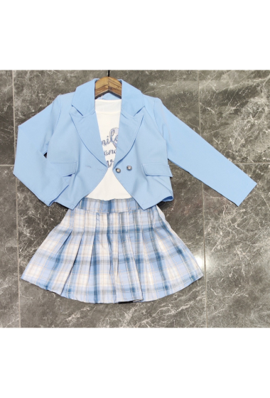 Wholesaler Squared & Cubed - Set of vest + tshirt + pleated skirt