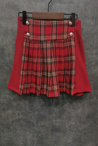 SCOTTISH SKIRT WITH GOLD BUTTONS