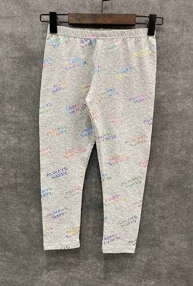 Wholesaler Squared & Cubed - Cotton legging with iridescent pattern "always happy"