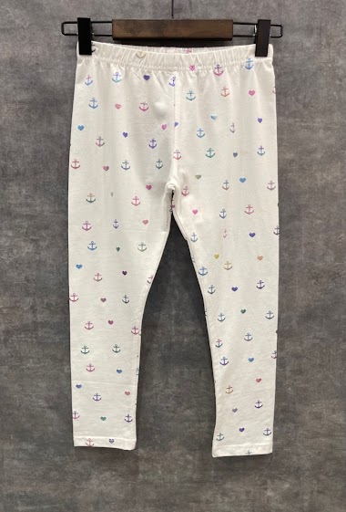 Wholesaler Squared & Cubed - Cotton legging with iridescent pattern "anchors"