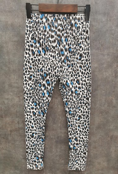Grossiste Squared & Cubed - Legging en coton fin à imprimé léopard