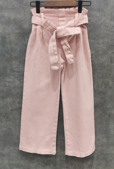 Wholesaler Squared & Cubed - Paperbag chino wide leg fit trousers