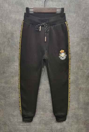 EMBROIDED JOGGER PANTS WITH SIDE BANDS