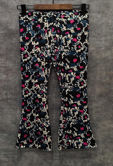 COLORED LEOPARD printed flare pants