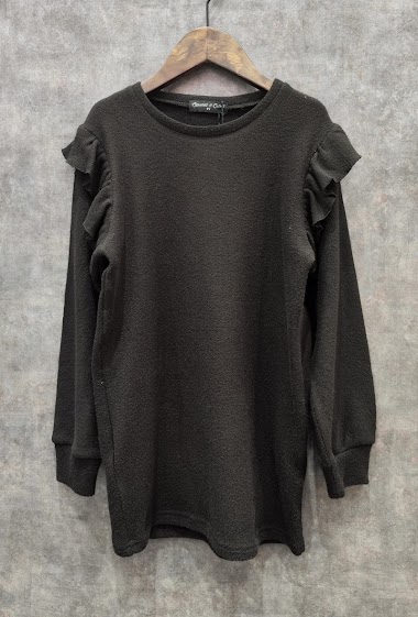 Wholesaler Squared & Cubed - Thin ruffle tunic style pullover