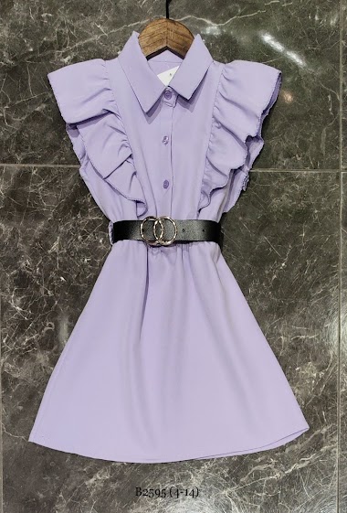 Wholesaler Squared & Cubed - Belted ruffle dress