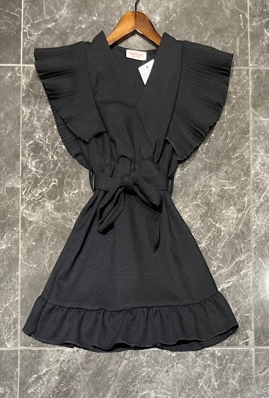Großhändler Squared & Cubed - Dress with fan-shaped sleeves