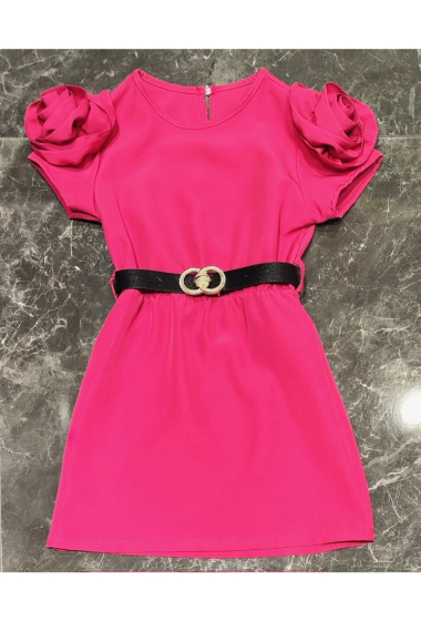 Wholesaler Squared & Cubed - Dress with ruffled sleeves and fabric belt