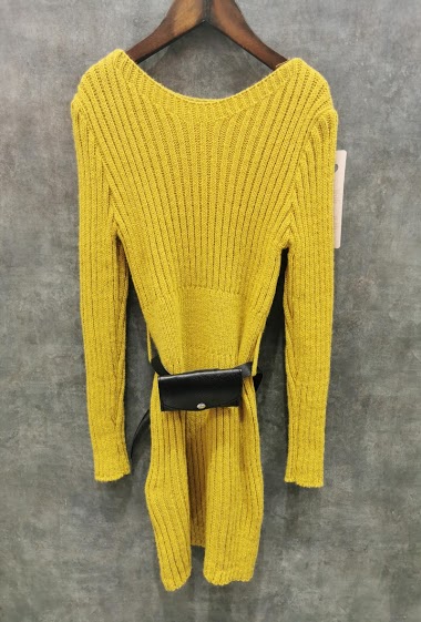 Grossiste Squared & Cubed - Robe en laine avec ceinture