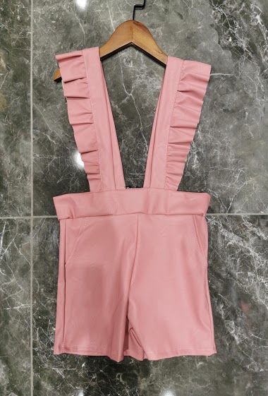 Wholesaler Squared & Cubed - Imitation leather short overall