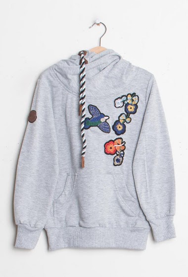 Hoodie with embroideries